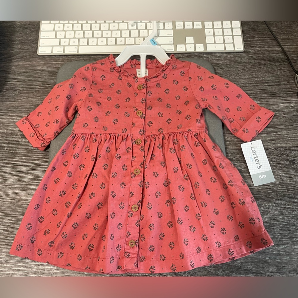 6months toddler girl 3/4 sleeve dress